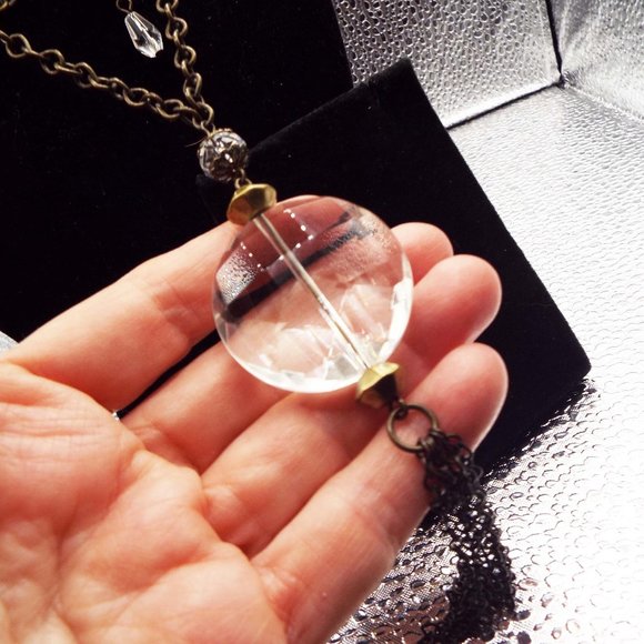 PREMIER DESIGN BRONZE MASSIVE CRYSTAL TASSEL 31" L NECKLACE 51 - Picture 2 of 5